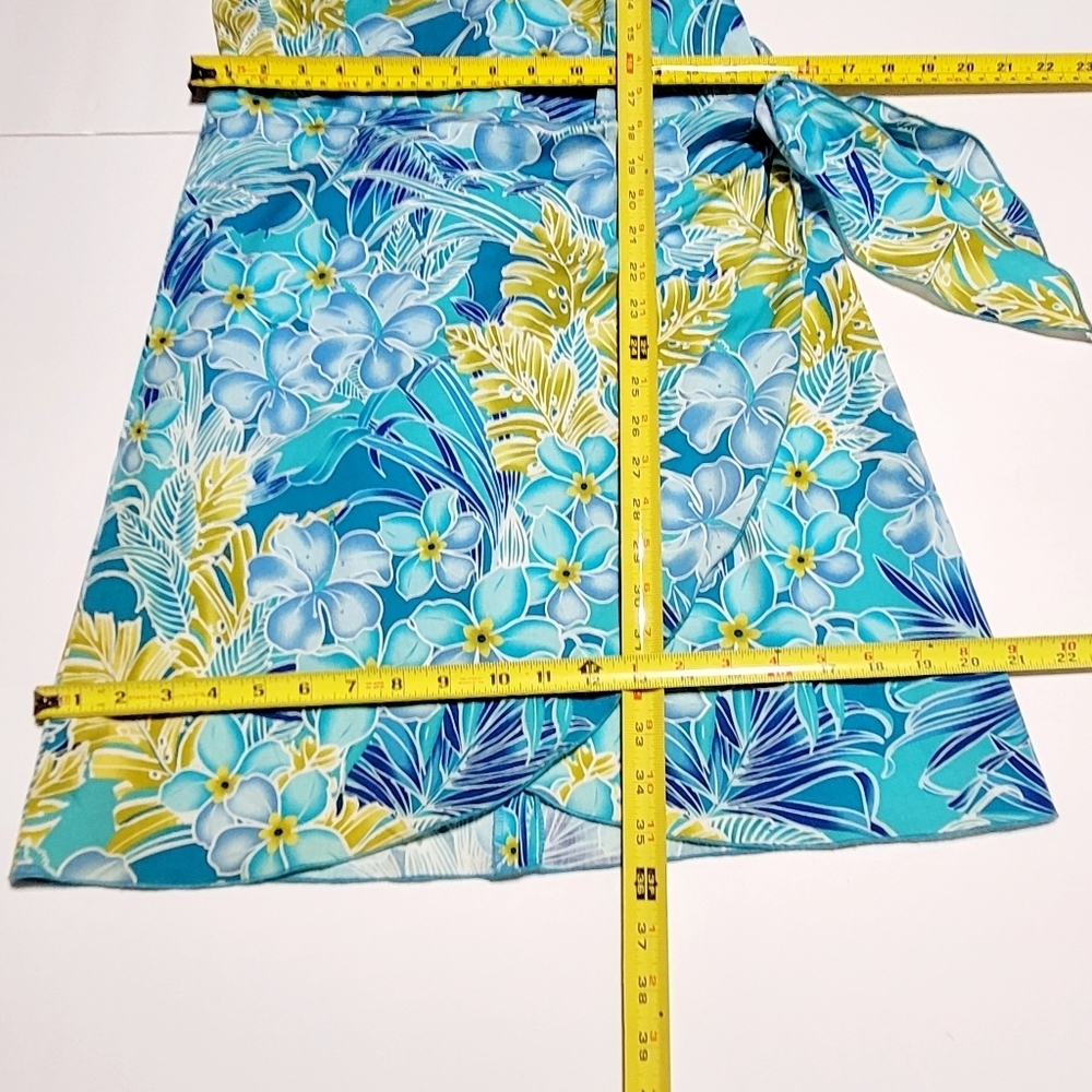 Y2K Hawaiian Tropical Sarong Cotton & Spandex Sundress Women's (L) - Picture 8 of 9